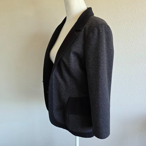 Anthropologie Cartonnier Womens Jacket Size 4 Pockets Blazer Gray Black Lined - Picture 4 of 10